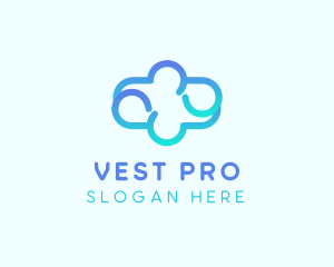 Blue Gradient Cloud logo design