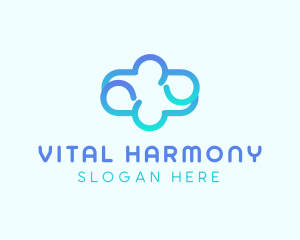 Blue Gradient Cloud logo design