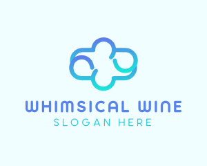 Blue Gradient Cloud logo design