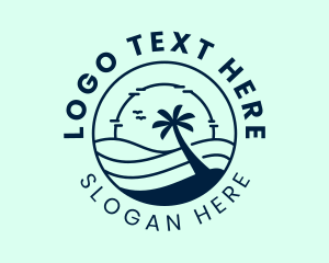 Ocean Beachside Sunset logo