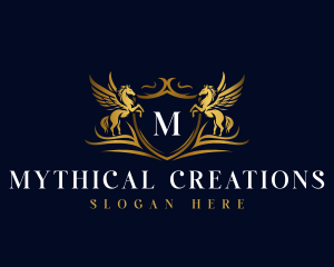 Mythical Pegasus Crest  logo