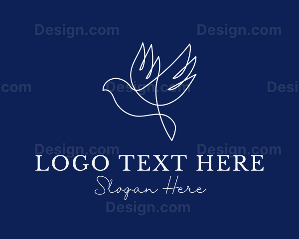 Elegant Flying Dove Logo