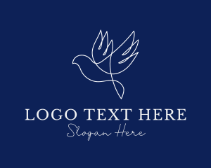 Elegant Flying Dove logo