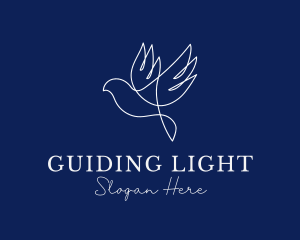 Elegant Flying Dove logo design