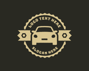 Rustic Car Mechanic Badge logo