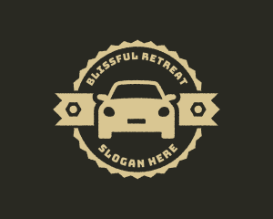 Rustic Car Mechanic Badge logo