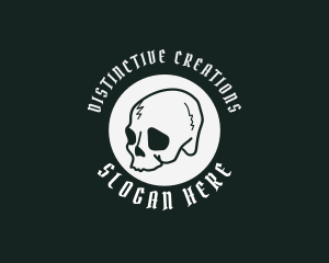 Medieval Skull Style logo design