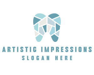 Blue Tooth Mosaic logo design