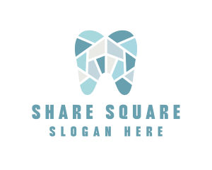 Blue Tooth Mosaic logo design