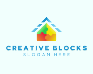 Toy House Block logo design