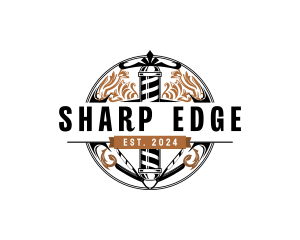 Barber Haircut Razor logo design