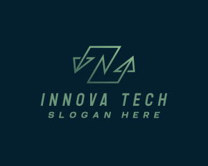 Modern Tech Arrow Letter N  logo design