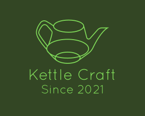 Minimalistic Green Teapot logo