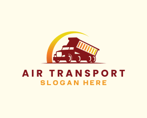 Dump truck Transport Logistic logo design