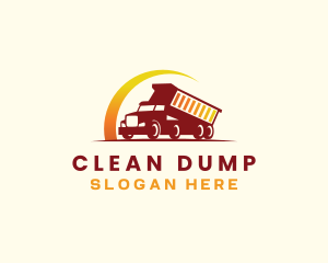 Dump truck Transport Logistic logo design