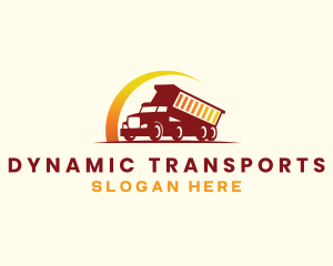 Dump truck Transport Logistic logo design