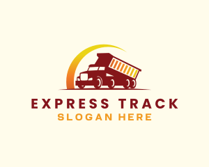 Dump truck Transport Logistic logo design