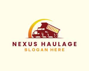 Dump truck Transport Logistic logo design