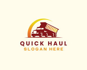 Dump truck Transport Logistic logo design