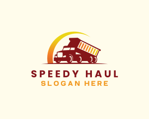 Dump truck Transport Logistic logo design