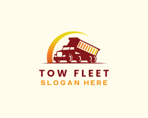 Dump truck Transport Logistic logo design