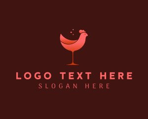 Chicken Wine Glass  logo