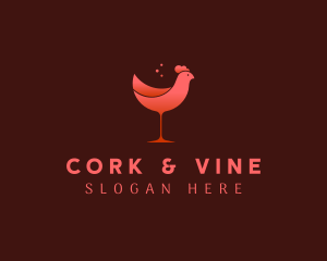 Chicken Wine Glass  logo