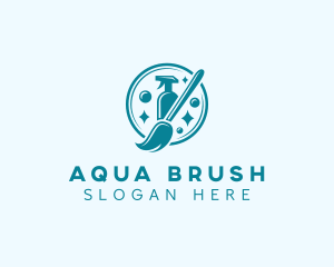 Mop Sprayer Cleaning Tool logo design