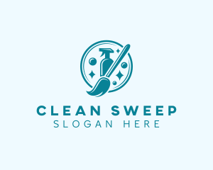 Mop Sprayer Cleaning Tool logo design