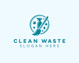 Mop Sprayer Cleaning Tool logo design