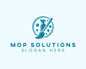 Mop Sprayer Cleaning Tool logo design