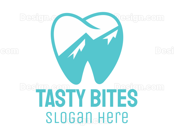 Dental Mountain Tooth Logo