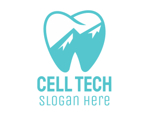 Dental Mountain Tooth logo design