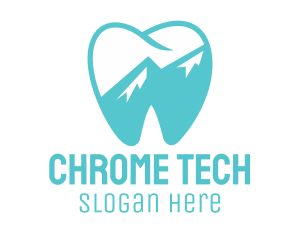 Dental Mountain Tooth logo design