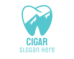 Dental Mountain Tooth logo design