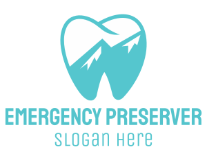 Dental Mountain Tooth logo design