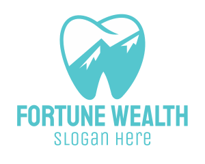 Dental Mountain Tooth logo design