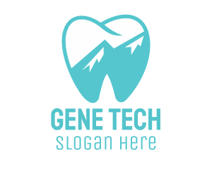 Dental Mountain Tooth logo design