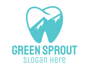 Dental Mountain Tooth logo design