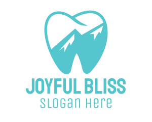 Dental Mountain Tooth logo design