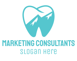 Dental Mountain Tooth logo design