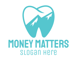 Dental Mountain Tooth logo design