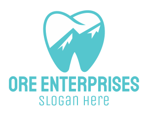 Dental Mountain Tooth logo design