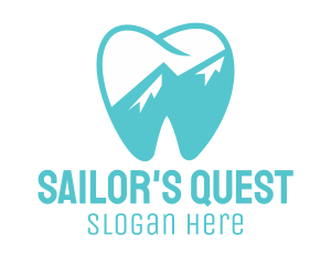 Dental Mountain Tooth logo design