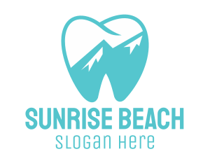 Dental Mountain Tooth logo design