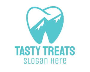 Dental Mountain Tooth logo design