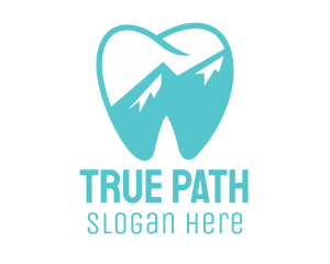 Dental Mountain Tooth logo design