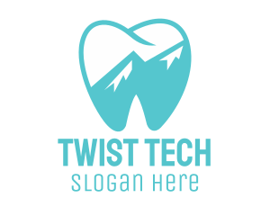 Dental Mountain Tooth logo design