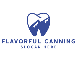 Dental Mountain Tooth logo design