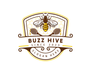 Bee Honeycomb Hive logo